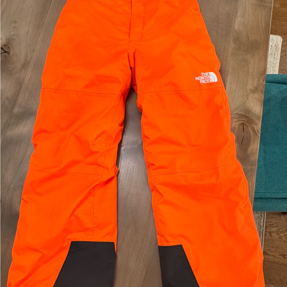 The North Face Kids' Bright Orange Snow Pants- size M 10-12